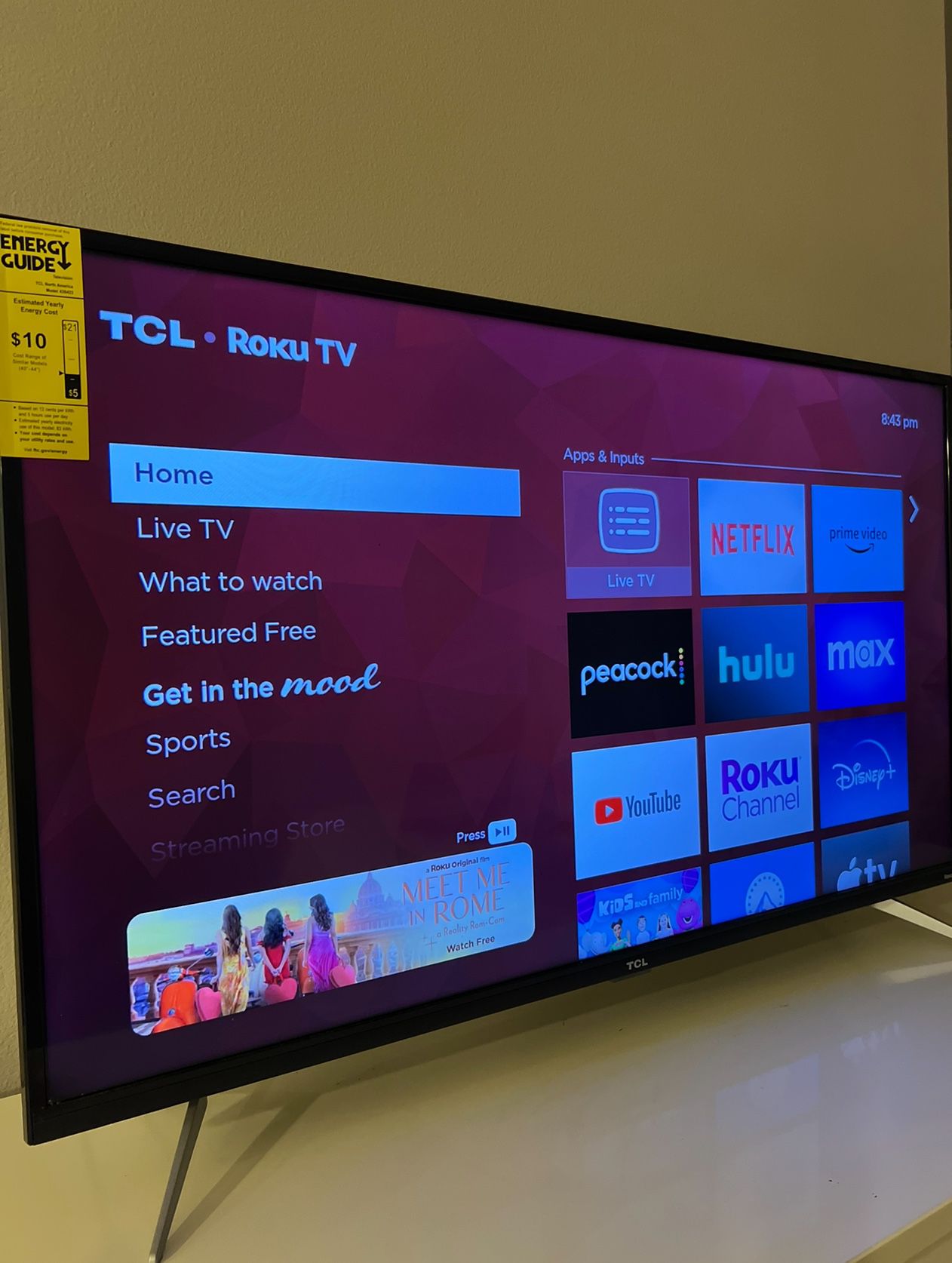 TCL 43" TV with Roku 4k - Smart TV
