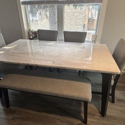 6 Piece Marble Dinning Table 
