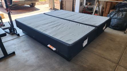 King size metal frame and box springs