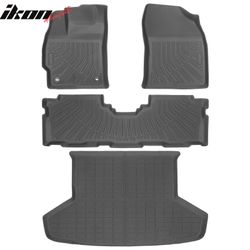 Fits 2012-2017 Toyota Prius V TPE All Weather 3PCS Floor Mats + Rear Trunk Mat Liner
