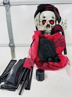 8 Feet Halloween Standing Grim Reaper with Terrifying Sounds and Lighted Eyes