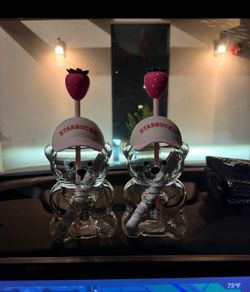 Starbucks pink bear cups