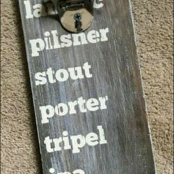 Wall Mounted BOTTLE OPENER.  Cute Beer Decor.