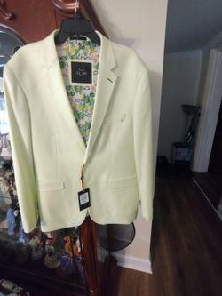 Tazio Men's Lime Green Blazer Sport Coat