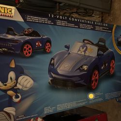 12V Powerful Ride On Convertible Sonic Hedgehog NIB