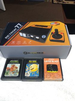 Brand new in box Retron 77 HD with 3 games: Laser Blast,Football, PAC-Man