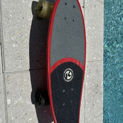 KRYPTONICS MINI FAT CRUISER CALIFORNIA SKATEBOARD 23", RED/BLK Used