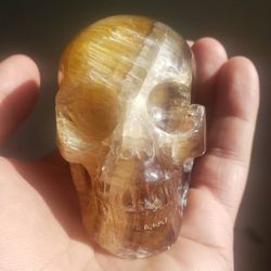 Yellow Fluorite Skull