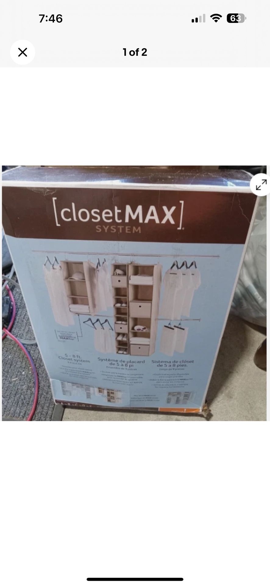 *NEW* 5-8ft Closet Max Organization System - 9pcs - Maximise Space