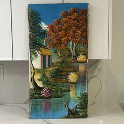 Haitian Signed Vintage Painting 