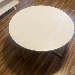 Faux Marble -round coffee table