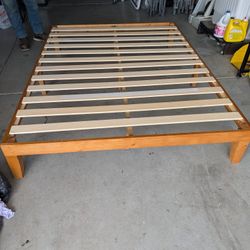 Oak Bed Frame Queen 