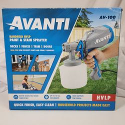 Electric Paint Stain Sprayer Avanti HVLP Handheld AV-100 Lightweight 1.5qt