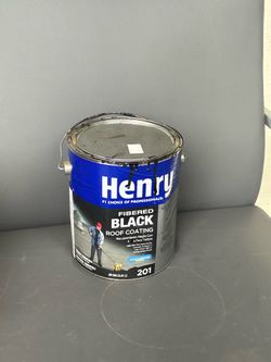 Can of Henry 201 Fibered Black Roof Coating