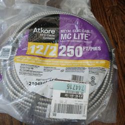 Brand New IN Sealed Bag Metal Clad Cable Mc Lite 12/2 250 Ft/pies