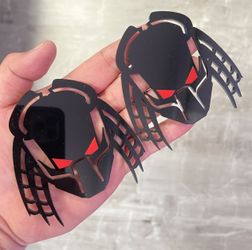Car Fender Emblem Badges Predator Red Eye