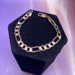 14k Diamond Cut Figaro 