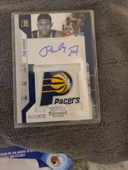 PANINI PAUL GEORGE ROOKIE AUTO PATCH. $250 .