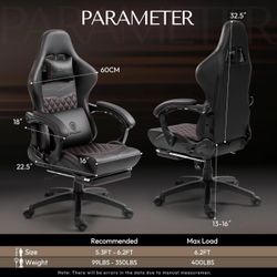 Dowinx Gaming Chair - Like New! Ergonomic Office Chair with Foot Rest