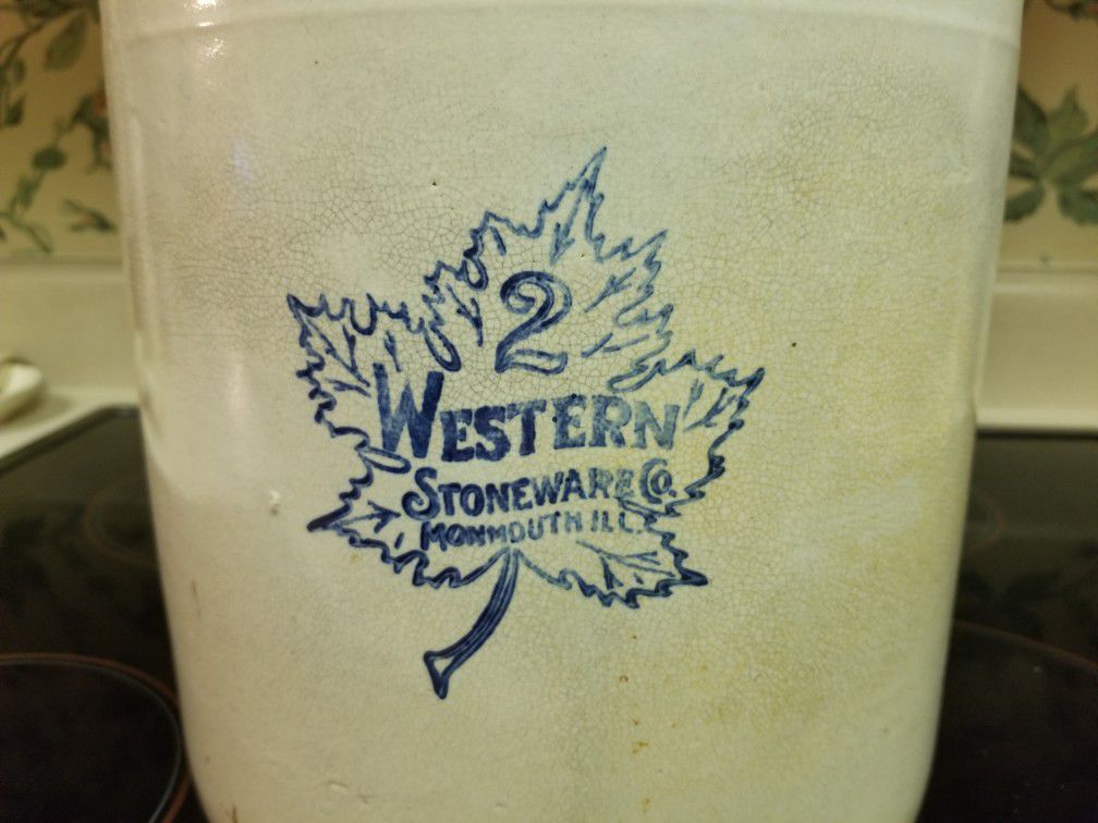 Western Stoneware Crock #2  Pickeling Cro Kn E⁸ì