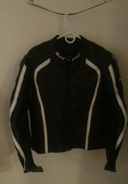 Leather motorcycle jacket