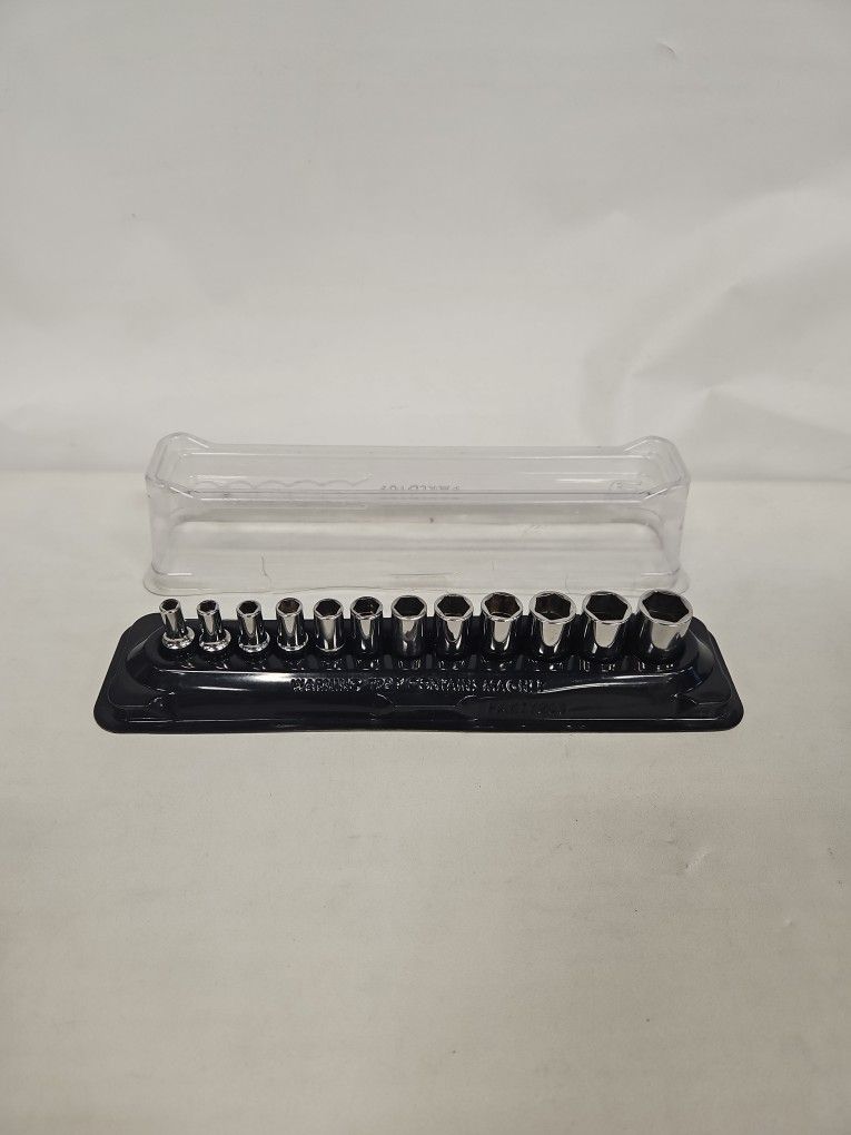 Snap On 12pc 1/4" Drive 6 Point Metric Flank Drive Shallow Socket Set 5-15mm 814877-11