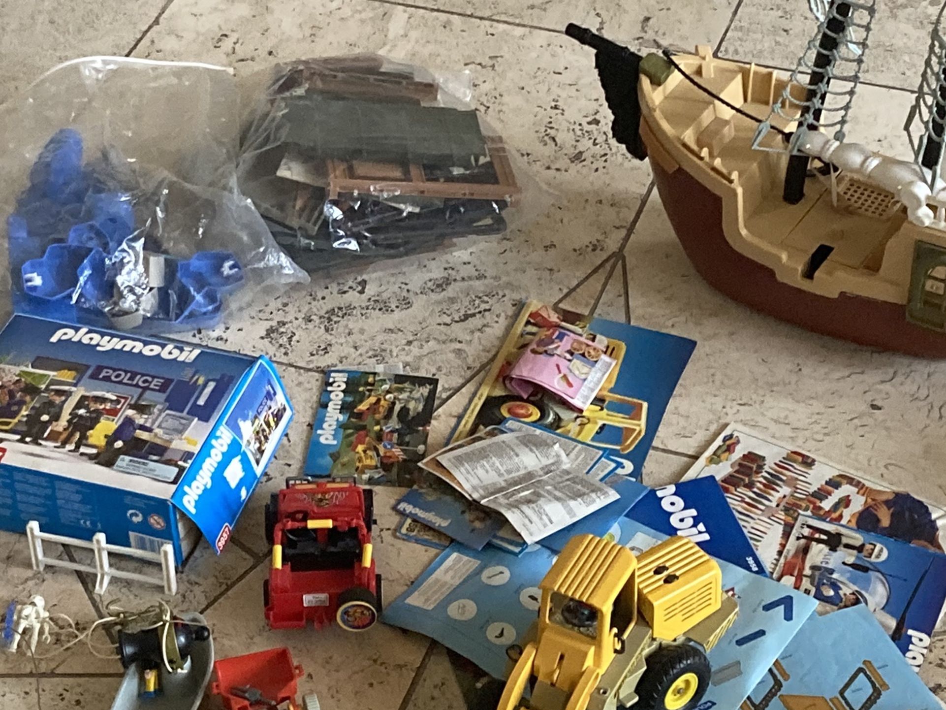 Huge vintage collection lot of Playmobil play mobile action figures accessories playsets toys Pirates Cowboy