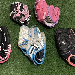 Girls Right Hand Throw (RHT) Softball/Baseball Gloves (Youth) $15 Ea. 