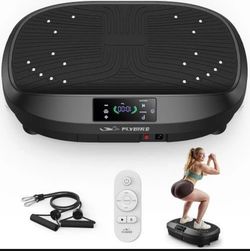 FLYBIRD Vibration Plate Exercise Machine, 120 Adjustable Speed High Intensity Vibration for Muscle Toning Weight Loss Lymphatic Drainage, Full Body Wo