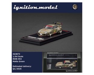 Ignition Model 1:64 Rauh-Welt Begriff RWB 993 Porsche– Matte Green Diecast