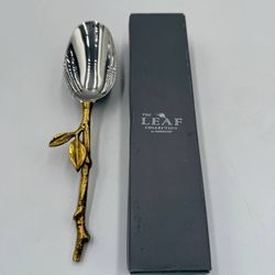 Godinger Leaf Collection Two-Tone Ice Scoop – Gold Branch Handle – New in Box