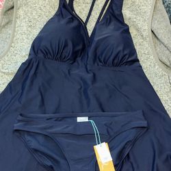 Women's Navy Blue Two-Piece Bikini