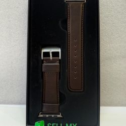 Apple Watch Brown Genuine leather Strap For 42mm 44mm 45mm 49mm