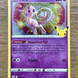 2021 Pokémon MEW Celebrations 25th Anniversary Holo Rare #011/025 TCG