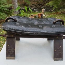 Mid Century Camel Saddle Stool