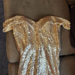 Gold Sequin Dress