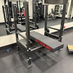 Rogue fitness Westside bench press with Thompson fat pad
