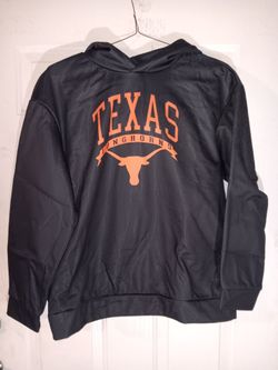 Hoodie/Sweatshirt: Black and Orange Texas Longhorns Size L