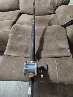 Penn senator 4/0 carbon fiber drag roller rod offshore trolling deep water boat bridge combo