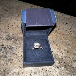 2.9 Carat Engagement Ring, Hidden Halo Size 4.75
