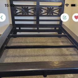 Solid Wood Hand Carved Platform Bed From Thailand 