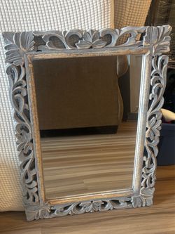 Decorative Carved Mirror Set (2)