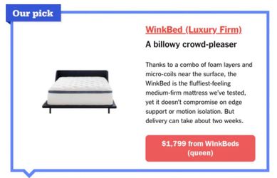 *Free* wink king bed