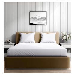 100% Organic Cotton Twin Sheets Set | 300TC 4Pc Breathable Cotton Bed Sheets, 15 Inch Deep Pocket Fitted Sheet - White