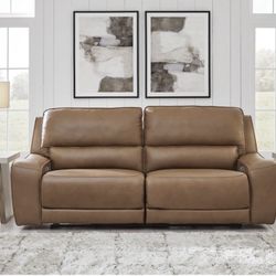  Silverbrooke Dual Power Reclining Leather Sofa