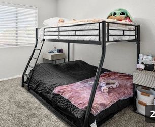 Black bunk bed