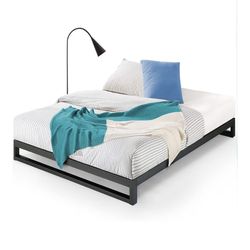 Low Profile Platform Metal Queen Bed Frame 