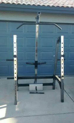 GOLD'S GYM XR37 SQUAT RACK WITH HIGH/LOW CABLES Pickup only near Spring