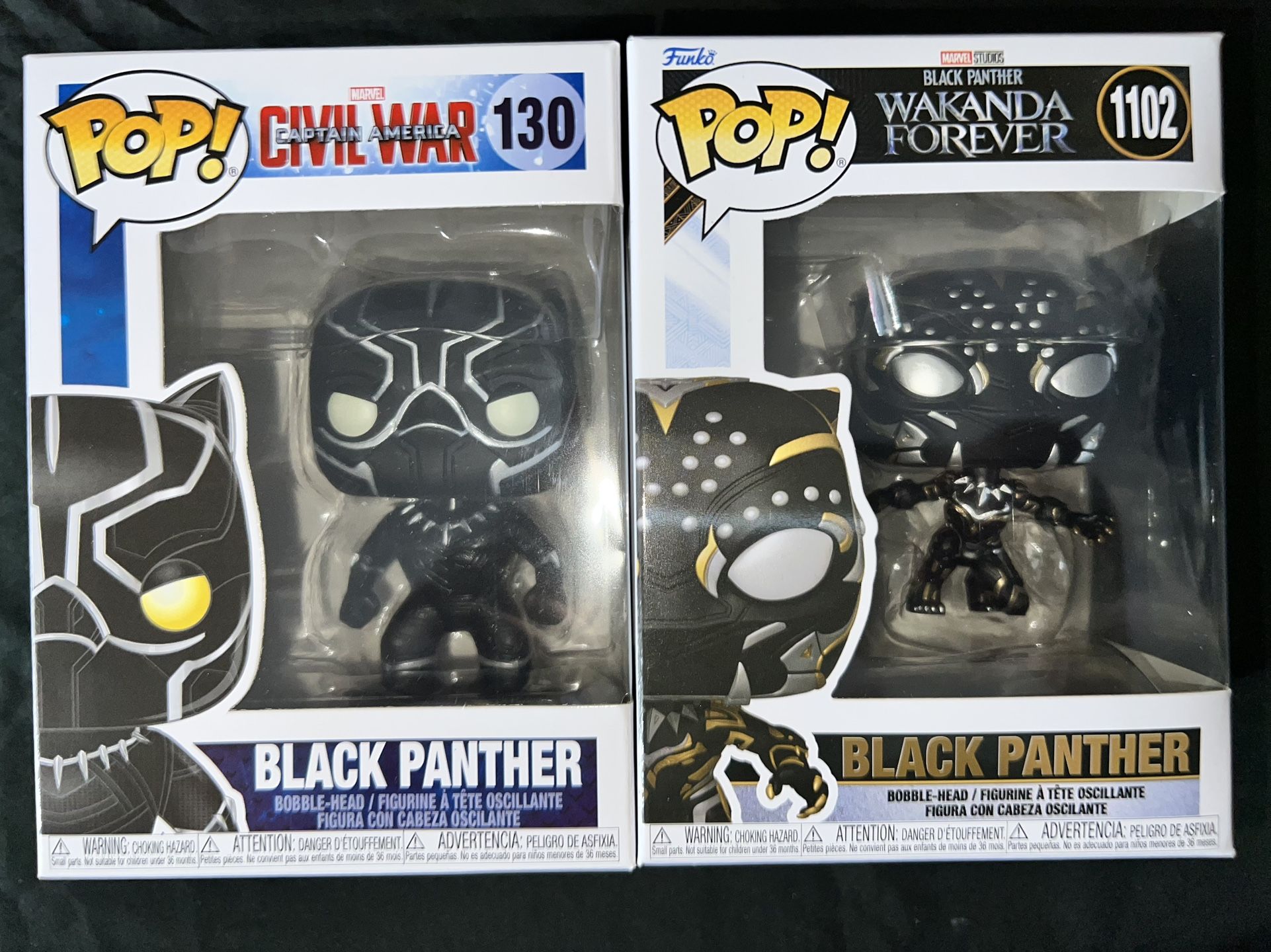 Black Panther Funko Pop! 2-Pack – Civil War #130 & Wakanda Forever #1102