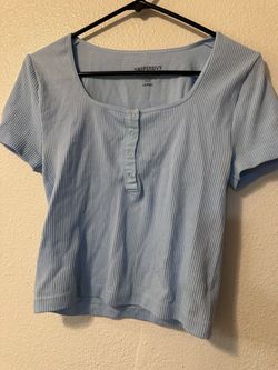 Baby blue crop top
